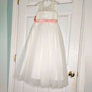 Girls Size 6 Long Dress Wedding Flower Girl